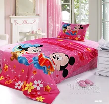 2016 New Bedding Set 100% Cotton Mickey Mouse Printing Cartoon Style Duvet Cover Set 3pcs Home Textile Red Quilt Cover for sale