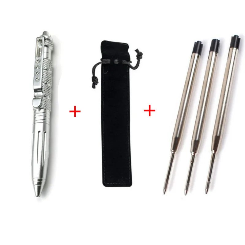 High quality defensive tactical pen self-defense pen multi-function aviation aluminum alloy non-slip portable camping ball pen