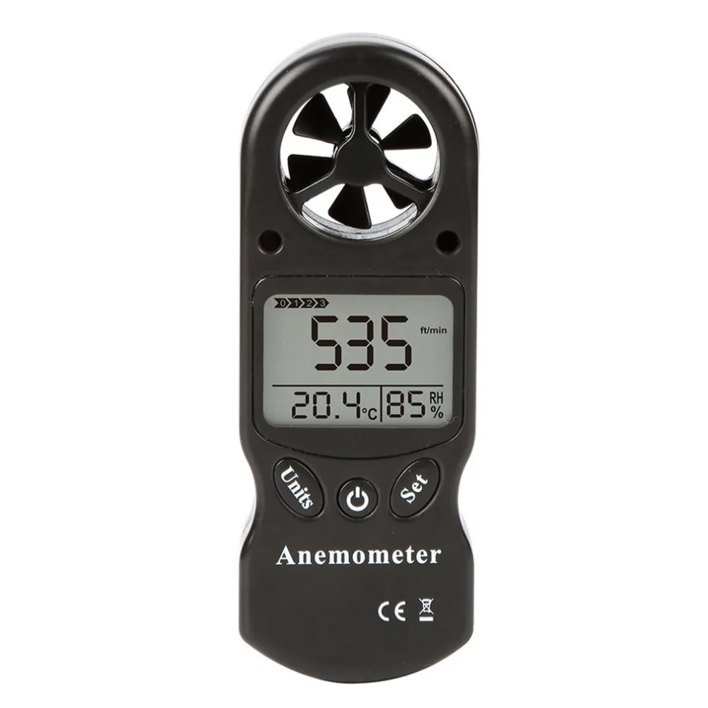 Мини Многоцелевой Анемометр цифровой Анемометр ЖК-дисплей TL-300 Скорость Ветра Температура измеритель влажности с гигрометром термометр