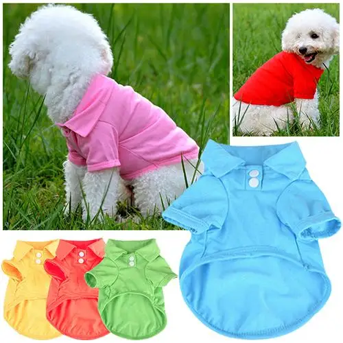 

Cute Pet Puppy Polo Shirt Small Dog Cat Pet Clothes Costume Apparel T-Shirt Pet Dog Supplies