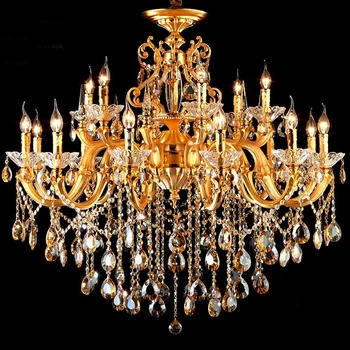 

gold crystal chandelier wrought iron home lighting led lamp Island modern led chandelier crystal pendants for chandeliers indoor