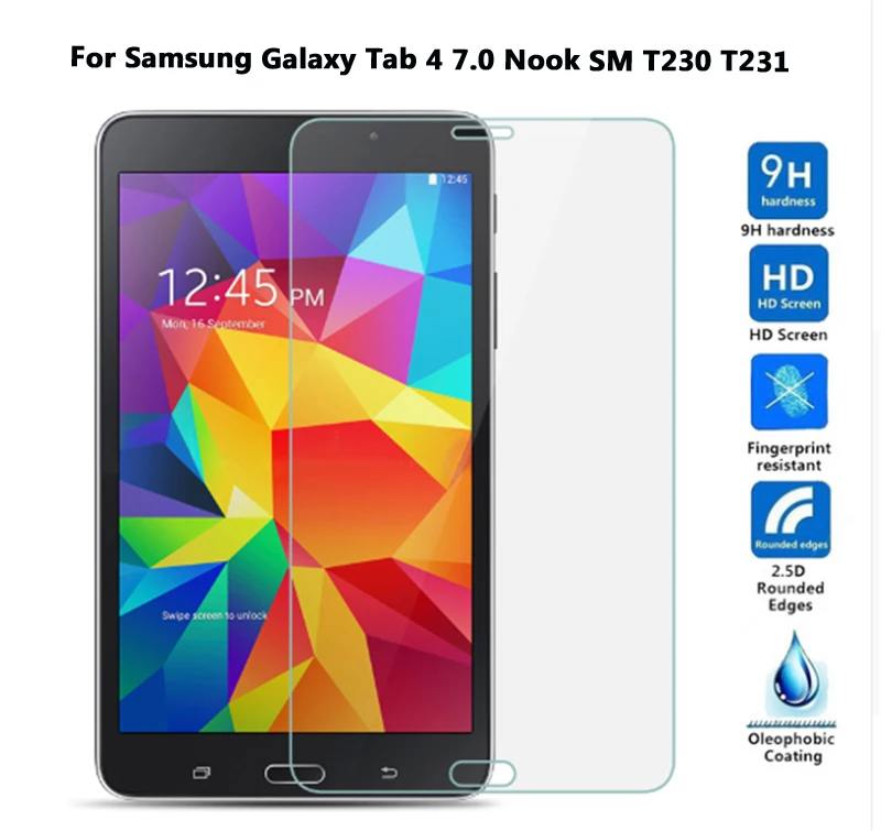 Закаленное Стекло для Samsung Galaxy Tab 2, 3, 4 года лежат 7,0 Tab4 10,1 7,0 8,0 Экран протектор Tab A 10,1 A6 SM-P580 T210 T110 T530 T330 - Цвет: Tab 4 7.0  T230