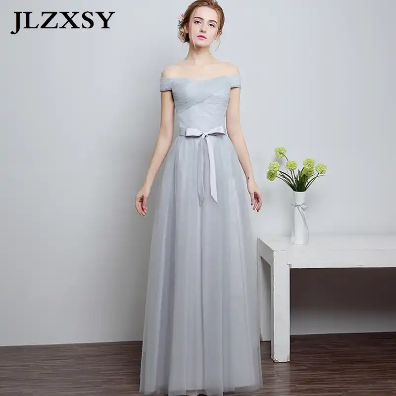 silver grey maxi dress