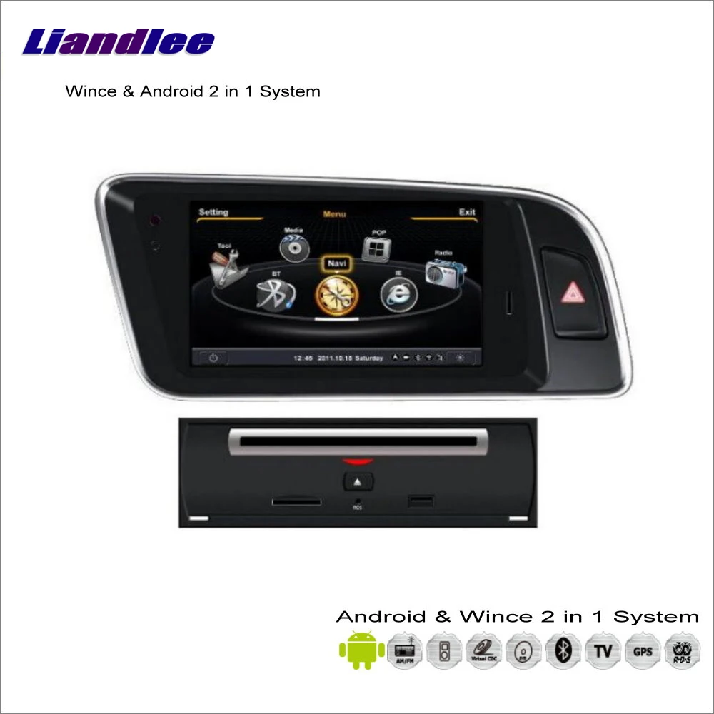 Cheap Liandlee For Audi Q5 2009~2013 - Car Radio BT WIFI CD DVD Player GPS NAV NAVI Navigation Audio Video Stereo Advanced S100 System 2