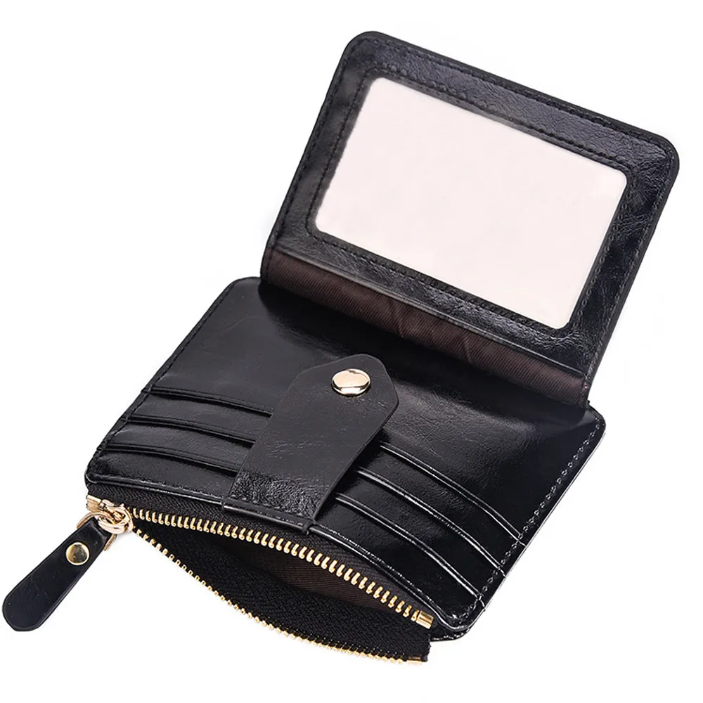 Мужской блокирующий небольшой кожаный бумажник держатель для карт кошелек с карманом для монет ID держатель автомобильные кошельки с ремешком держатель для карт телефона s# R5