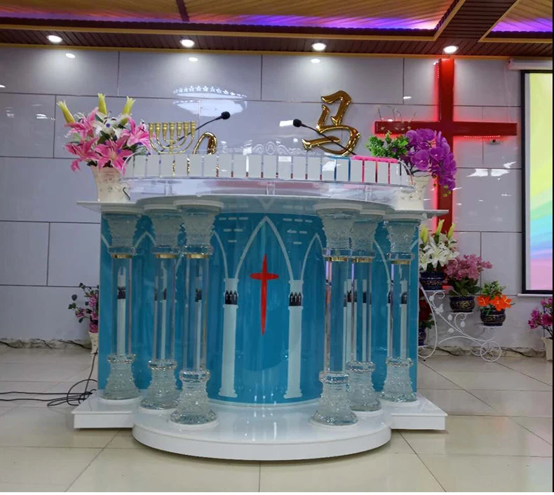 Pulpit Designs for Church Organic Glass Church Pulpit Foyer Furniture