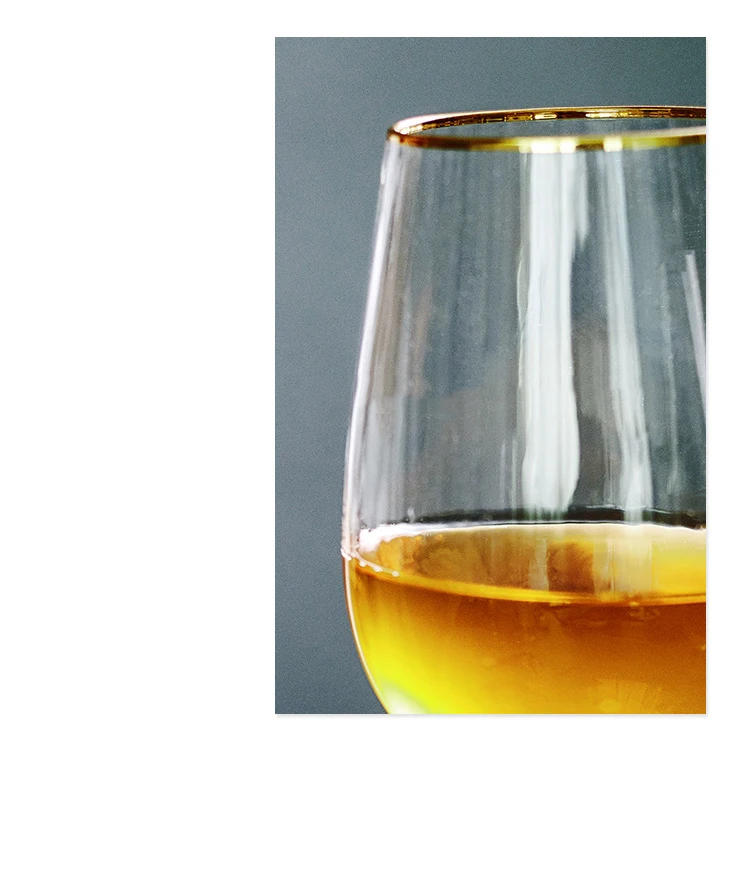 KINGLANG Европейский Золотой Окантованный в виде стеклянного сосуда лампочка роскошный кубок Кристалл бокал для красного вина домашнее Вино чашка