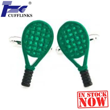 Green Tennis Racket Cufflink Cuff Link 2 Pairs Free Shipping | Украшения и аксессуары