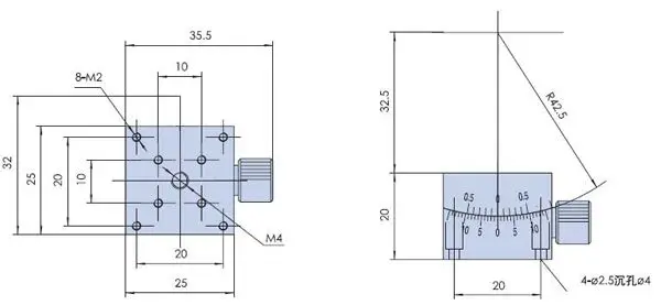 PT-SD304 точным ручным гониометром, платформой ласточкин хвост, оптическим скользящим столом, переводом стагеротации диапазон:+/-30 градусов