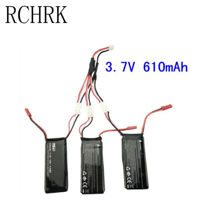 3PCS 7.4V 610mah Lithium Battery For Harperson H502S H502E Remote Control Aircraft Accessories | Игрушки и хобби