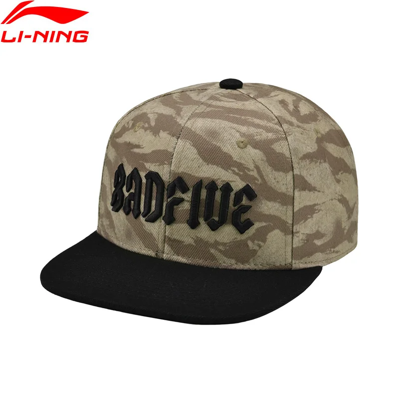 

Li-Ning Men BAD FIVE Basketball Series Caps Breathable Sunshade 100% Polyester LiNing Sports Hats AMYN079 PMQ081