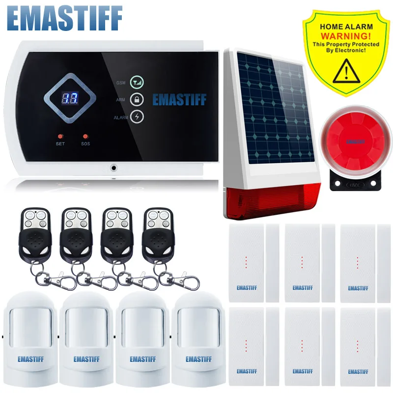 Us 133 45 15 Off Wireless Outdoor Solar Ed Strobe Alarm System Intelligent Burglar Home Security And Gsm Quad Band In