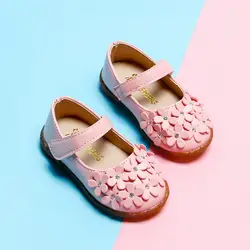 Для маленьких девочек обувь для детская обувь повседневная обувь для девочек принцесса цветок плоский каблук детская обувь для девочек