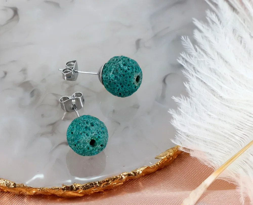 ZP-SS002-4 Lava Diffuser Earrings