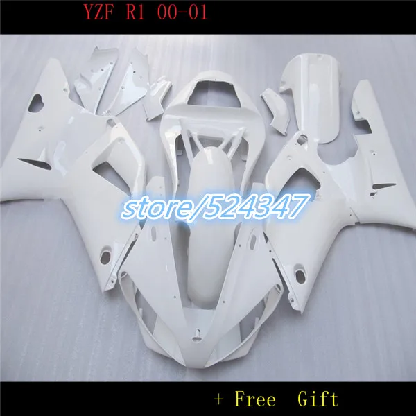 

Wholesale - NEW Complete white Fairing for YZF R1 00-01 YZF-R1 2000-2001 YZF1000 YZFR1 00 01 2000 2001