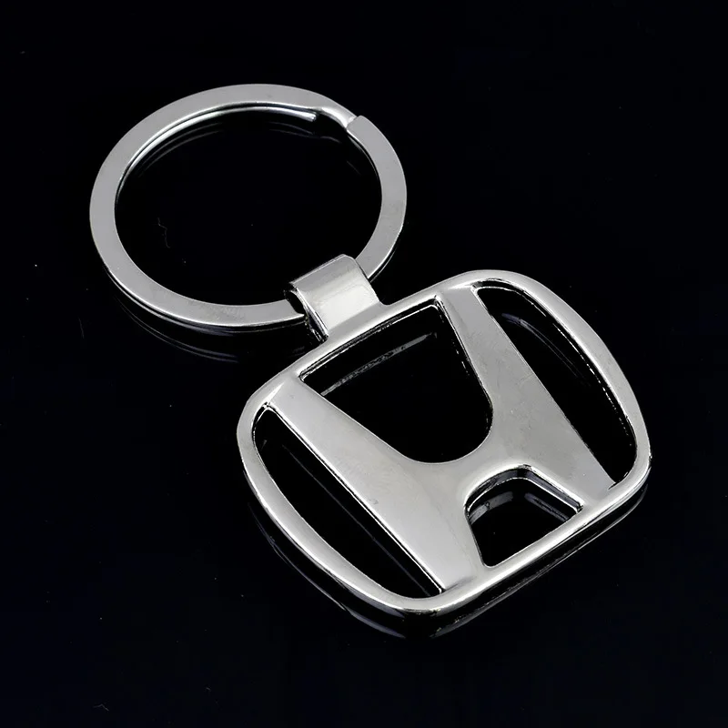 

3D Metal Double sided Hollow Car logo Keychain car Key ring key holder keychains for Honda