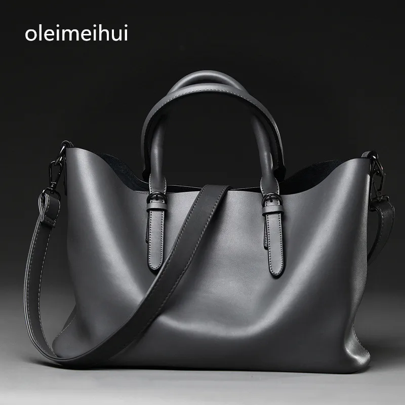 

2017 Hot selling leather women's handbag sheepskin female shoulder bag women messenger bag black fashion top-handle bags for Lad