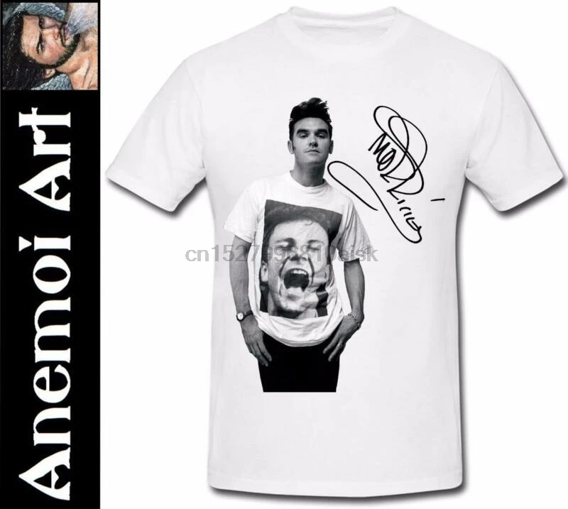 

T10 Signed MORRISSEY t shirt tee t-shirt autographed signature secret santa XMAS