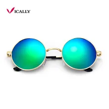 Маленькие винтажные Ретро солнцезащитные очки John Lennon, брендовые дизайнерские классические круглые очки с полароидным стеклом для мужчин и женщин, металлические очки для вождения