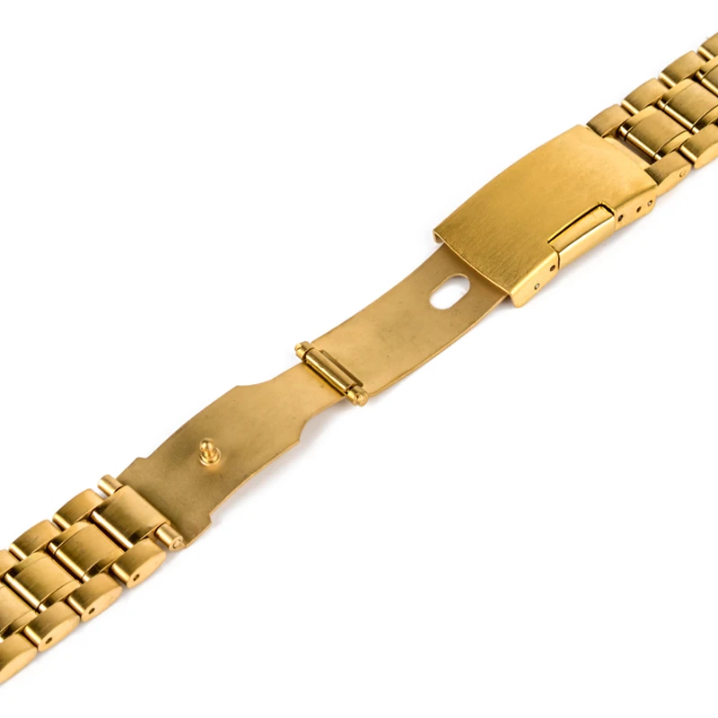 3 Colors Luxury Straight End Wristwatch Band High Quality Stainless Steel Watches Strap Bracelet Watch Accessories 18/20/22/24mm