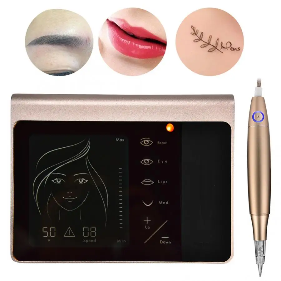 

Tattoo Supplies For Tattooing 2 Colors Tattoo Pen Miroblading Semi Permanent Eyebrow Eyeline Lip Touch Screen Tattoo Panel a