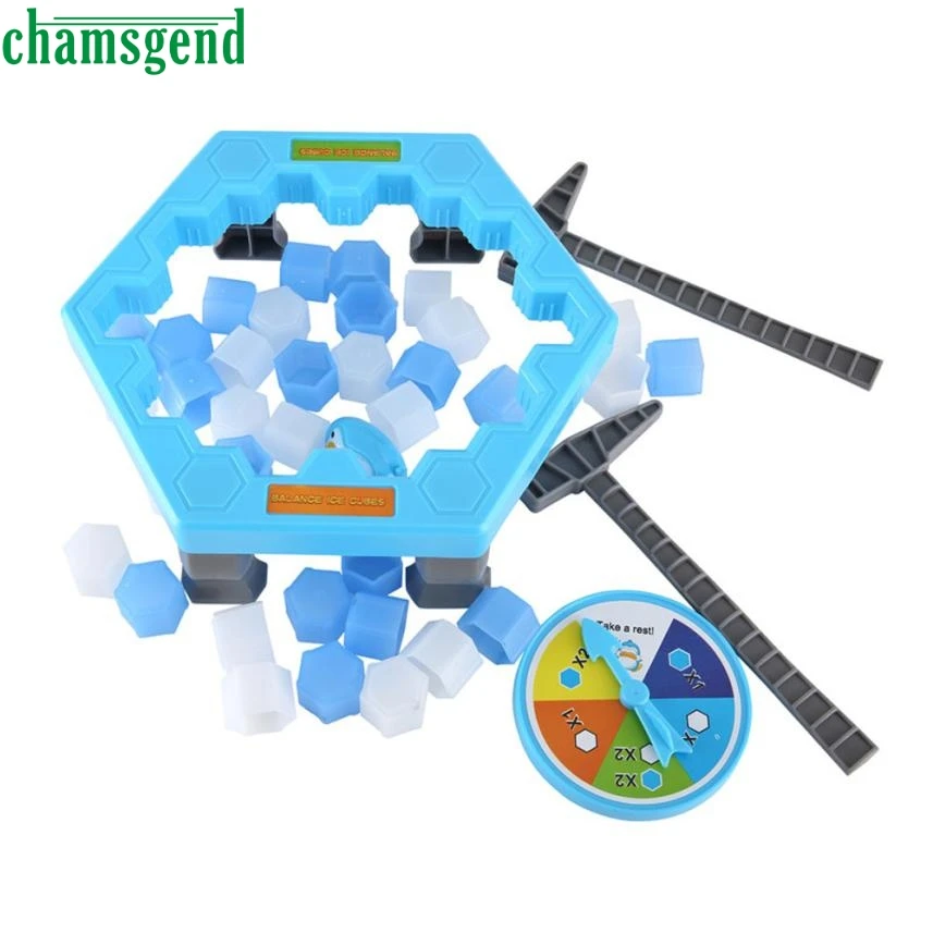 

HOT Save Penguin Ice Kids Puzzle Game Break Ice Hammer Trap Party Toy M3203