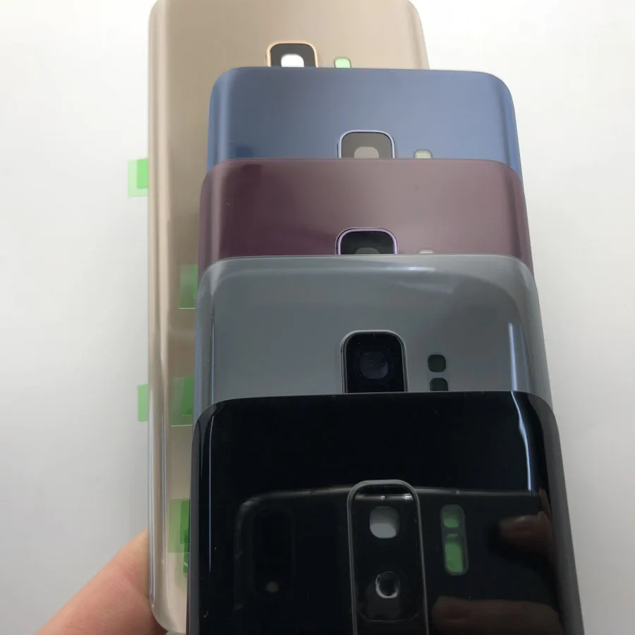 Задняя крышка батарейного отсека для Samsung Galaxy S9 G960 + G965 Plus стеклянная корпуса клей