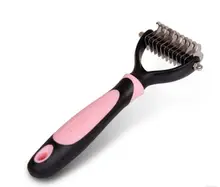  Hot Dog Pets Cat Fur Dematting Grooming Deshedding Trimmer Tool Comb Rake Brush For Dogs Cats And Rabbits 