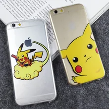 Animal bonito Dos Desenhos Animados Pocket Monsters Pokemons Ultra Slim Claro Macio TPU Telefone casos capa para iphone 5 5g 5S se 6 6g 6 s 6 mais 5.5