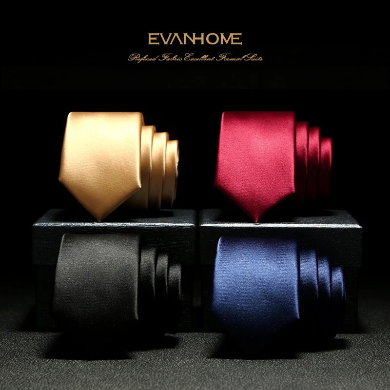 

2017 New Evanhome Korean Style Tie for Men Casual Solid Color Striped Skinny Neckties Fashion Formal Business Wedding 5 CM Ties