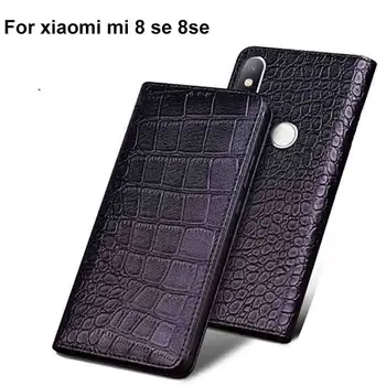 

For xiaomi mi 8 se 8se Case cover Luxury Genuine Leather flip Back Cover For xiaomi mi8 se 8se case back shell For xiaomi 8se