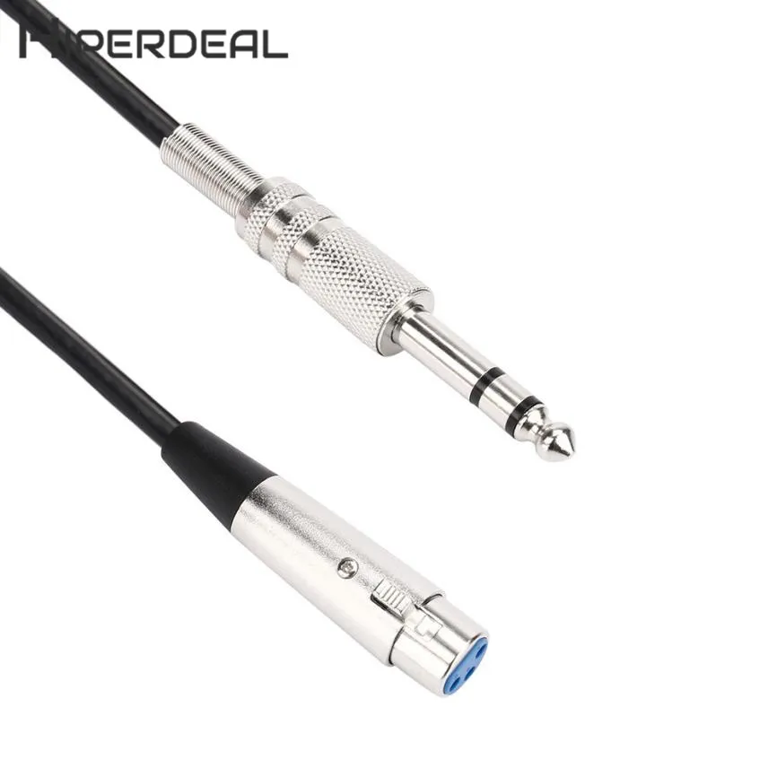 HIPERDEAL Новый 0 5 м XLR 3 контактный разъем 6 35 мм стерео экранированный микрофон аудио