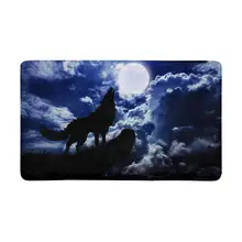 Moon Wolf Придверный коврик латексная подложка нескользящий, дверной половик ковер 3"(L) x 18"(W