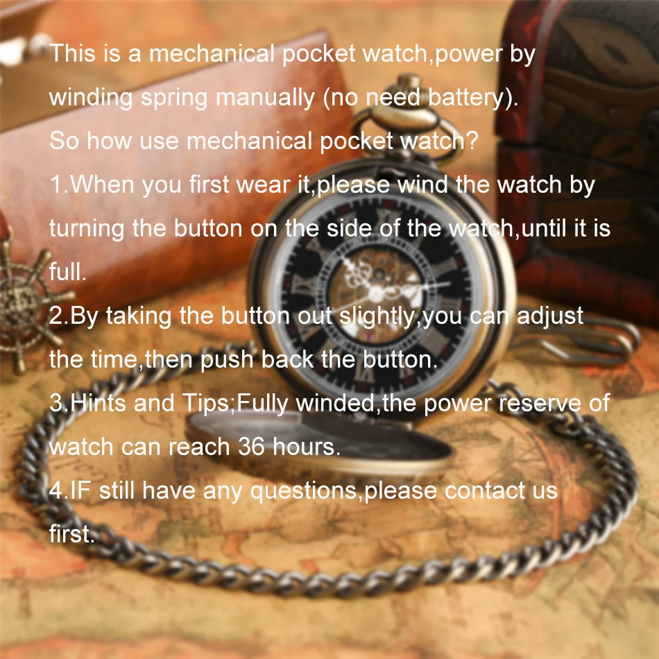 Mechanical pocket watch usage