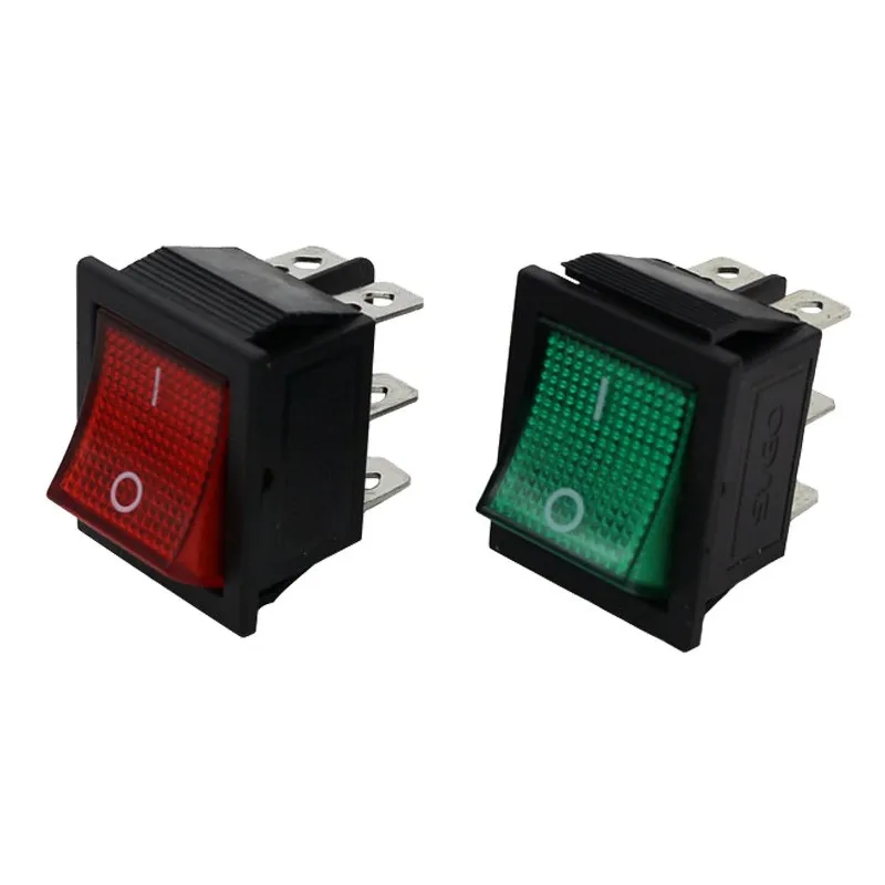 

1PC Precision Fine Red and Green Light 6 Pin On/off Rocker Switch KCD2-202N