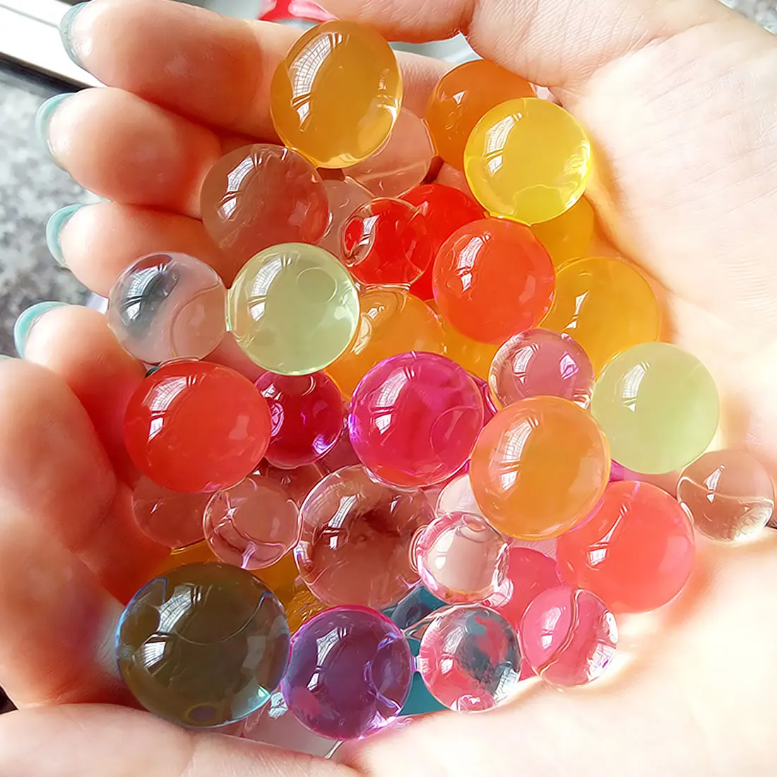 

10000pcs/50pcs Big Water Balls Crystal Soil Hydrogel Gel Polymer Water Beads Flower/Wedding/Decoration Growing Home Decor