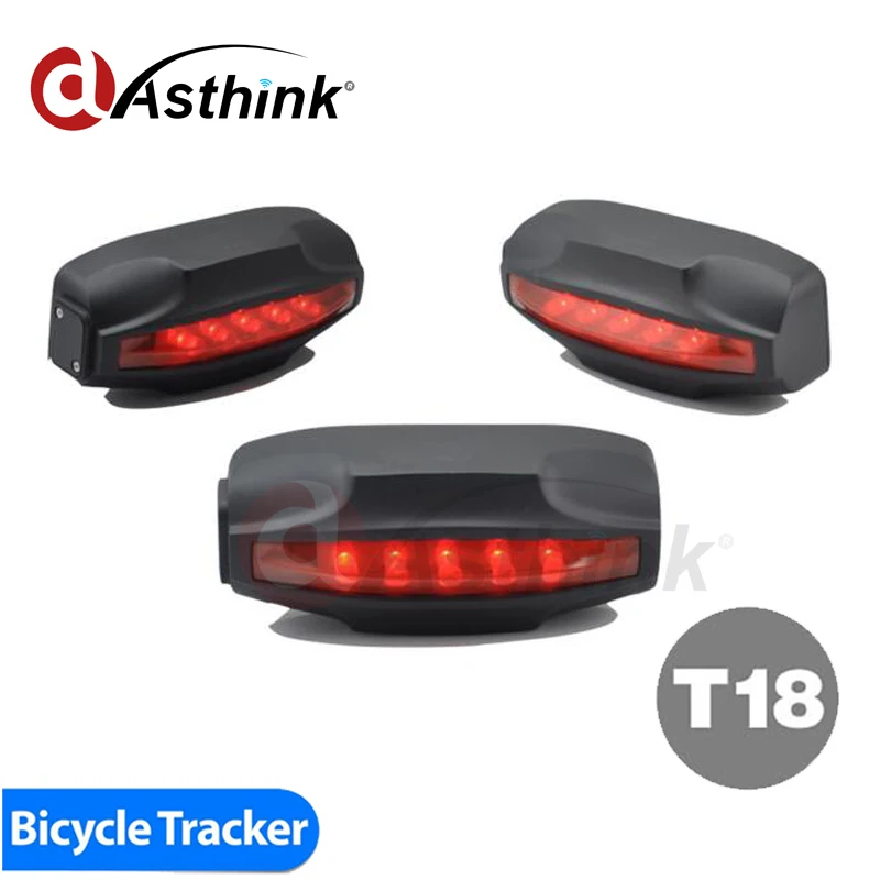 T18 Tail Lamp Easy Locator Bike GPS Tracker Bicycle Alarm System Waterproof 2000mAh Battery Free