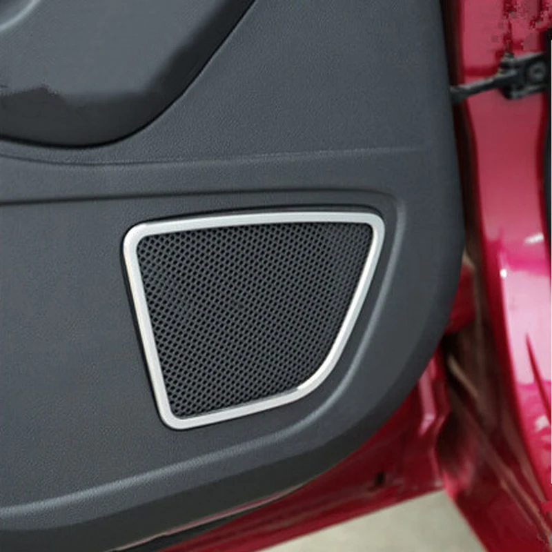 

My Good Car Stainless Steel Trim Speaker Ring Decoration Modified Cover Sticker for Ford Fiesta 2009 - 2013 Accessories