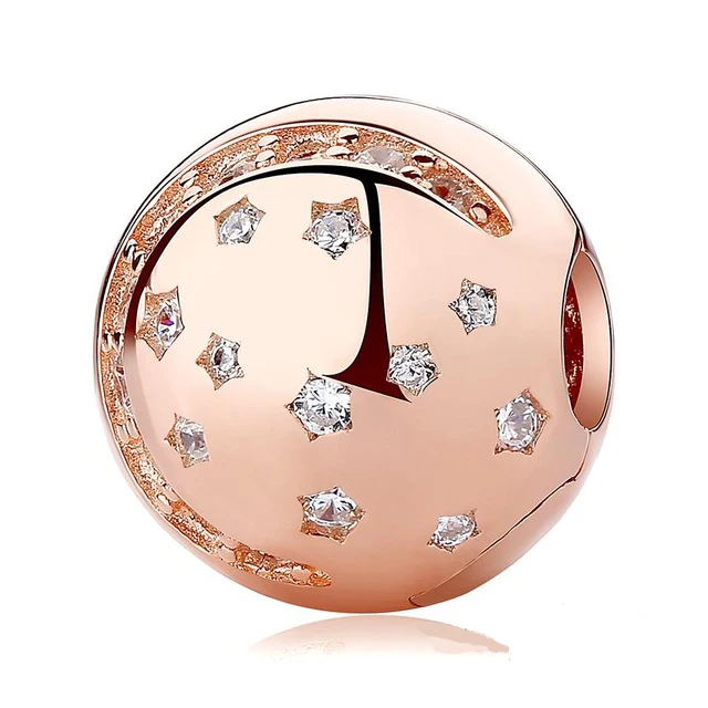 Аутентичные 925 пробы серебро сердца капли подвески из розового золота, подходят к оригиналу Pandora, Браслеты браслет для DIY ювелирные украшения - Цвет: 16