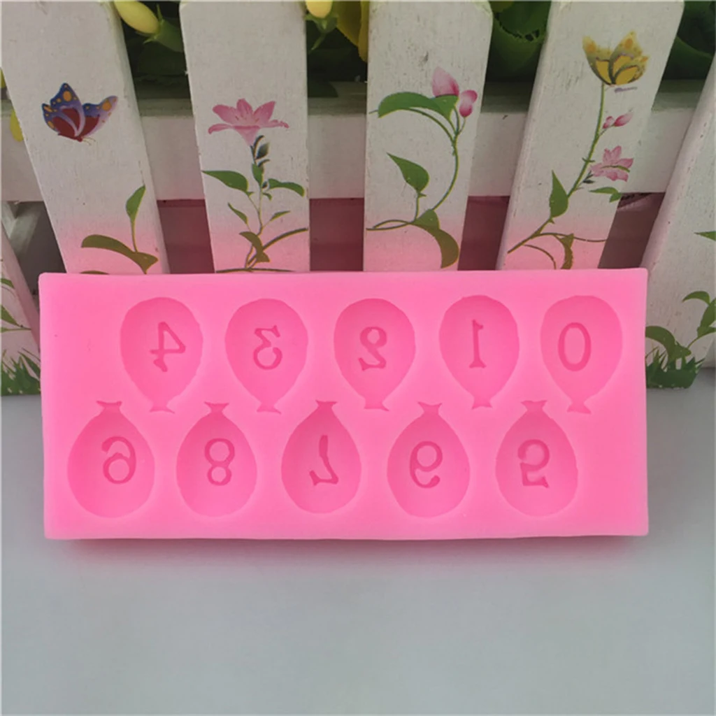 Balloon/Number Dedicated Molds Silicone Mould Resin Casting Fondant Baking Mould DIY Jewelry Handcrafts Gifts Making Molds