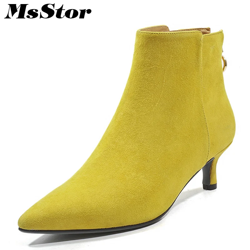 MsStor Pointed Toe High Heel font b Women b font font b Boots b font 2018