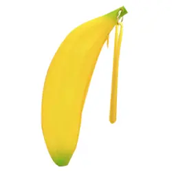Новинка, силиконовые портативные банановые пенал для карандашей портмоне школьные принадлежности канцелярские принадлежности, желтый