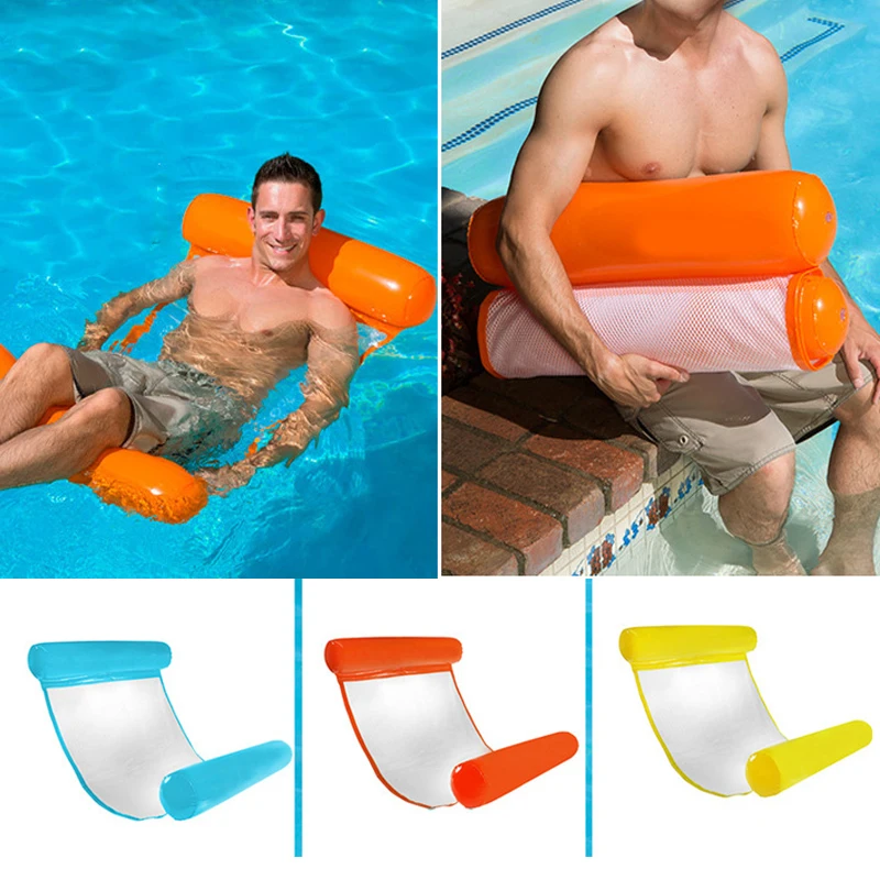 cheap Inflatable Water Hammock Foldable Sleeping Bed Lounge Chair Drifter Air Mattress Swimming Pool Beach Float Chair for Adult