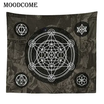 

Pentagram tarot tapestry home decor indian wall tapestry new hot sale Astrology wall hanging decoration