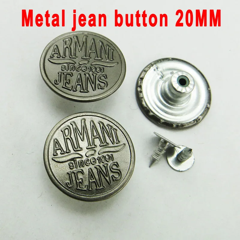 30 шт. 20 мм буквы бронзового тона металлические кнопки для джинсов круглые пуговицы 20 мм аксессуары для одежды JMB-153 - Цвет: 20