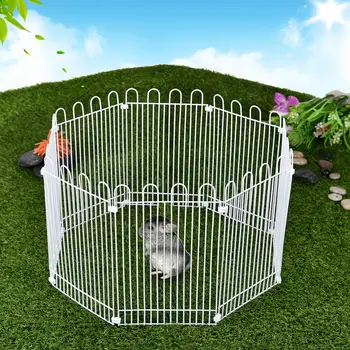 

Hamster Fence Iron Cage Multifunctional Small Pet Fencing Rabbits Hedgehogs Guinea Pigs Fences 2 Sizes 8Pcsset