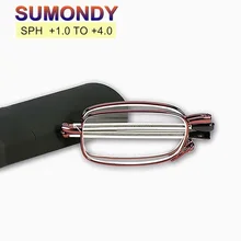 SUMONDY Высококачественная тонкая смола линзы складные очки для чтения женщин анти усталость складной дальнозоркость очки G389-2