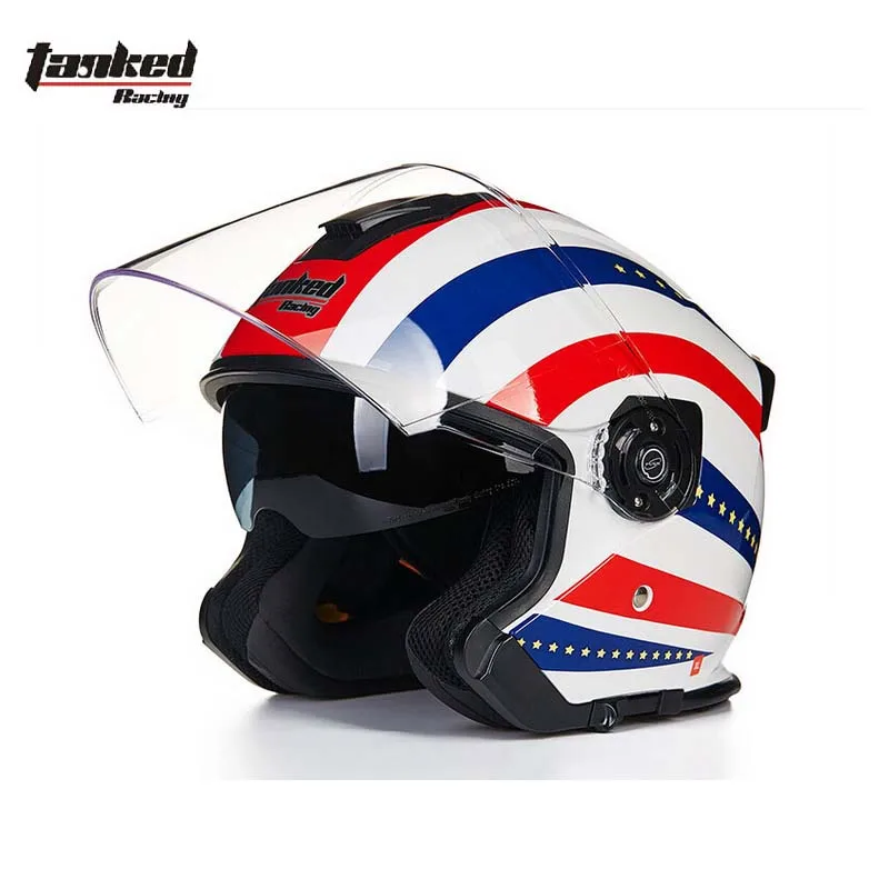 Brand Tanked Racing T597 dual visor electric motorcycle helmet,half