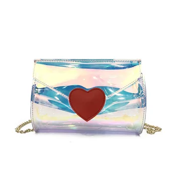 

Laser Transparent Ladies Bag Mini 2019 New Chain Casual Mobile Phone Bag Personality Temperament Messenger Cylinder Type Bag