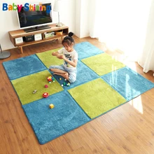 Buy Baby Shining 1.5CM Thickness Play Mat Foldable Tufted Carpet 130X195CM Baby Play Mat Children Room Non-slip Mat Machine Washable Free Shipping